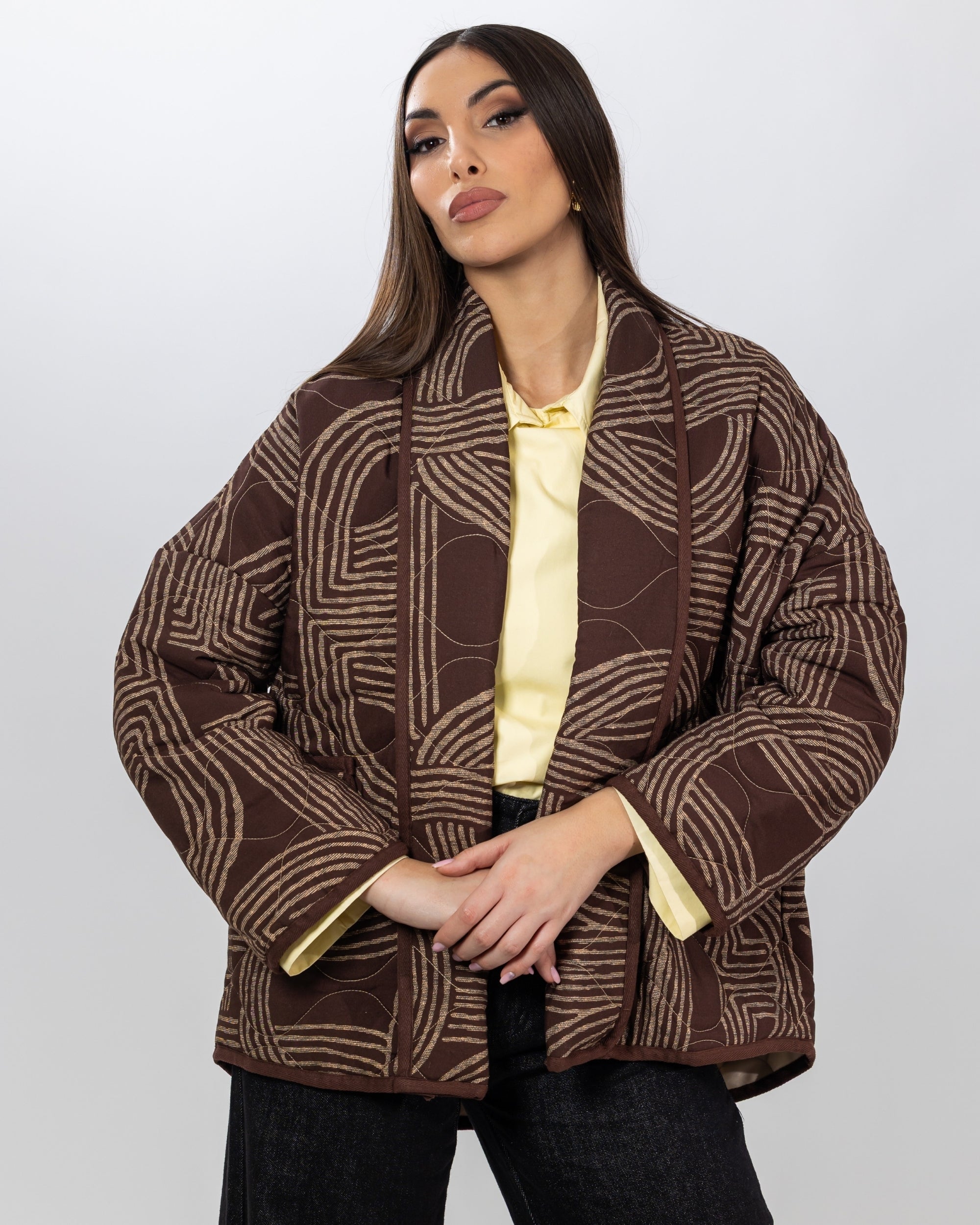 STRIPES - GIACCA OVERSIZE TRAPUNTATA