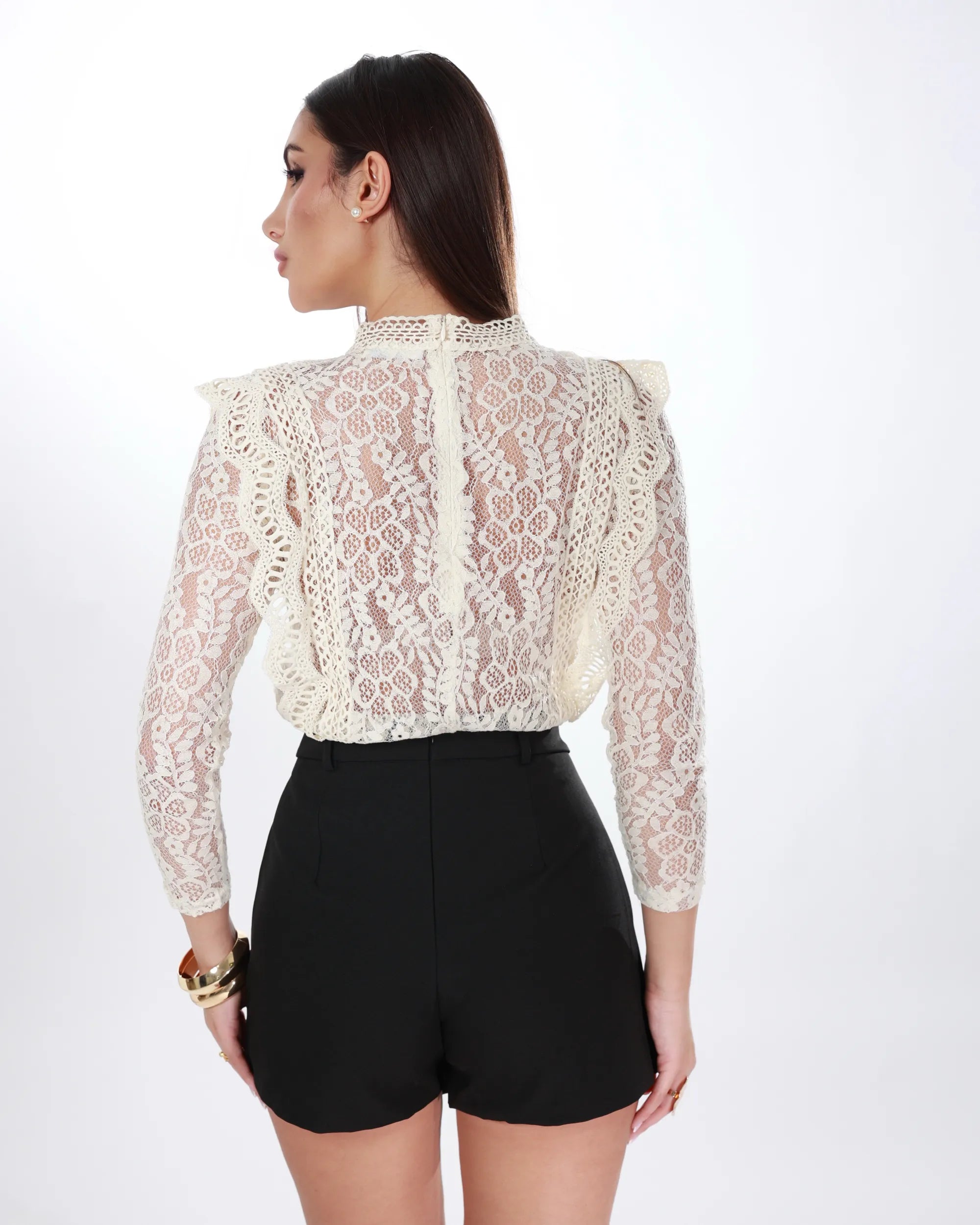 CLEOFE - MAGLIA IN PIZZO COTONATO