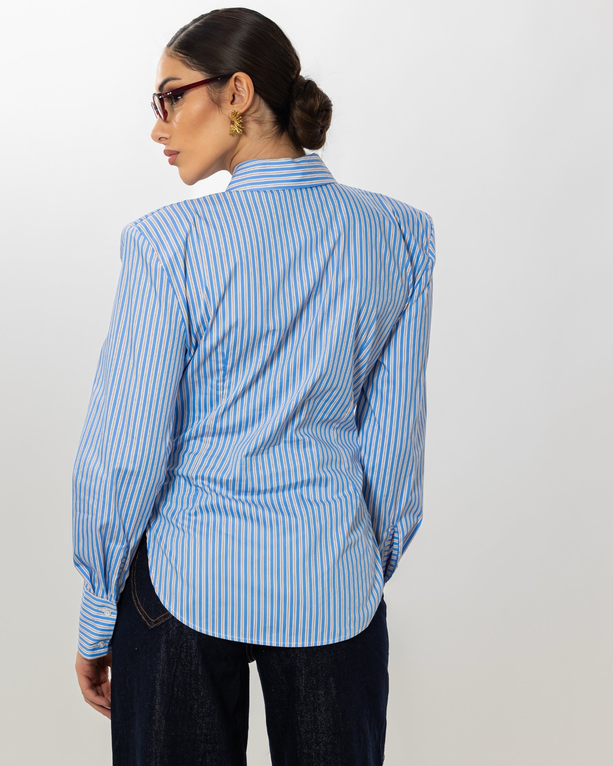CAMICIA A CORSETTO RIGATA