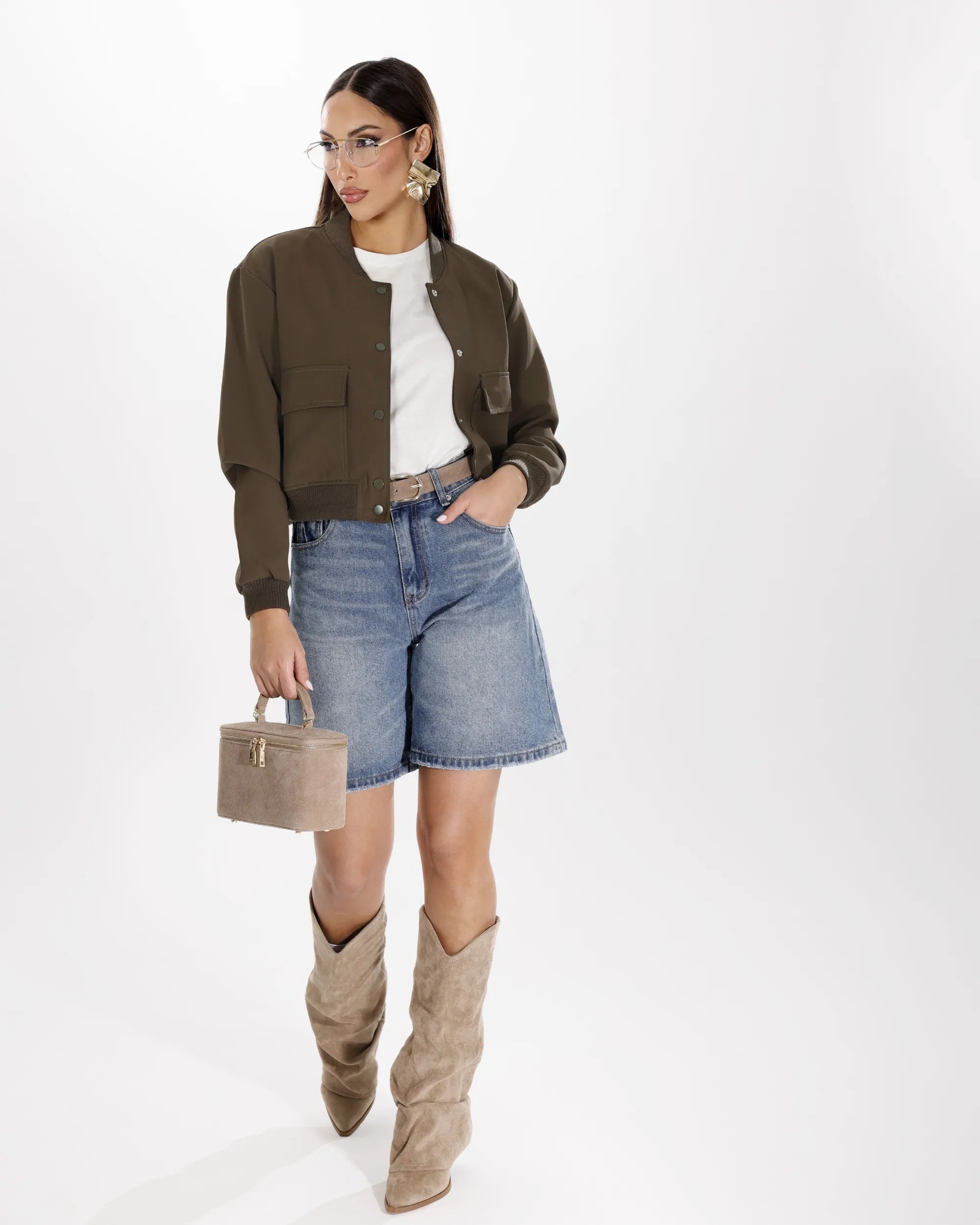 ELLI - JEANS BERMUDA TASCA CUORE