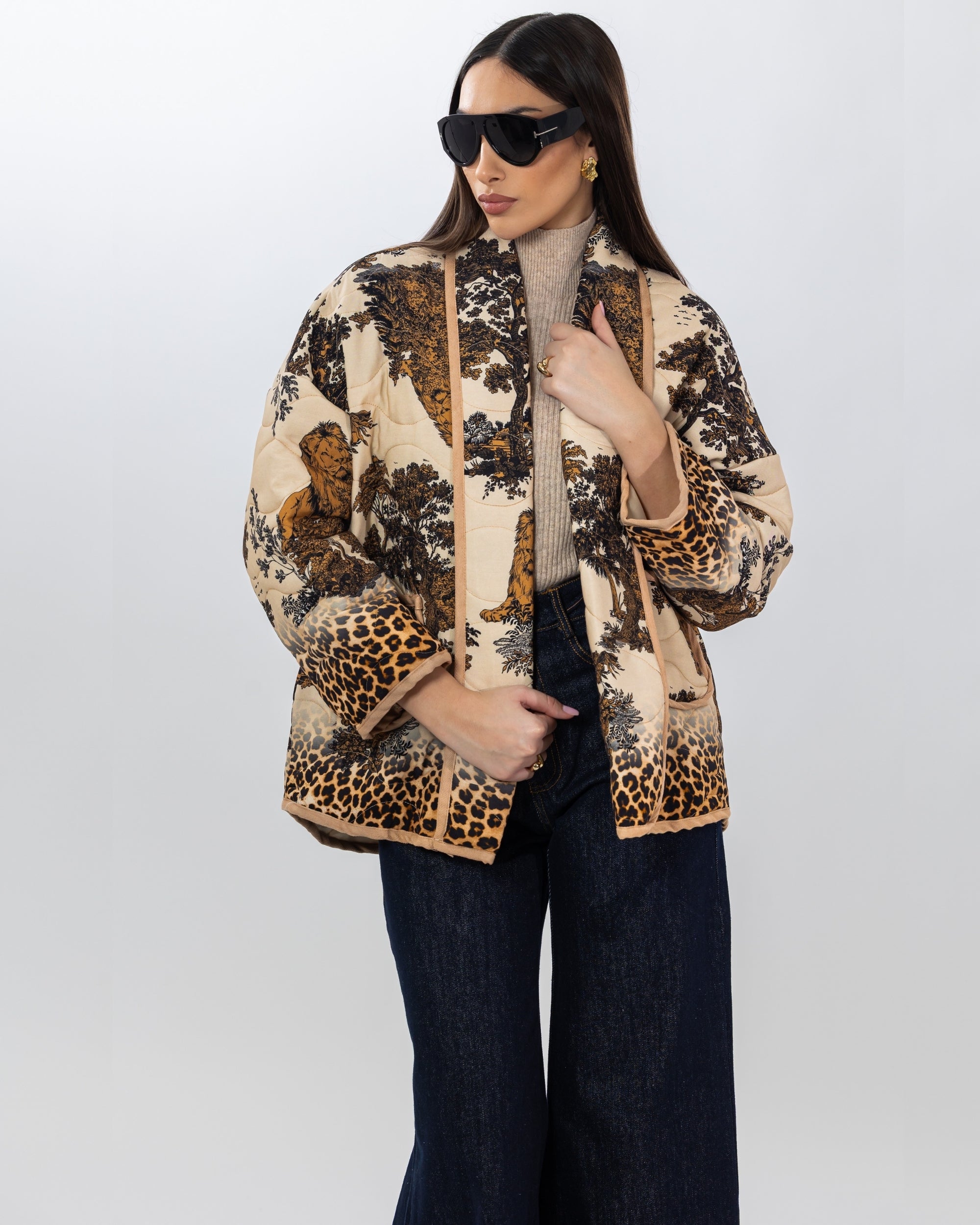 JUNGLE - GIACCA OVERSIZE TRAPUNTATA