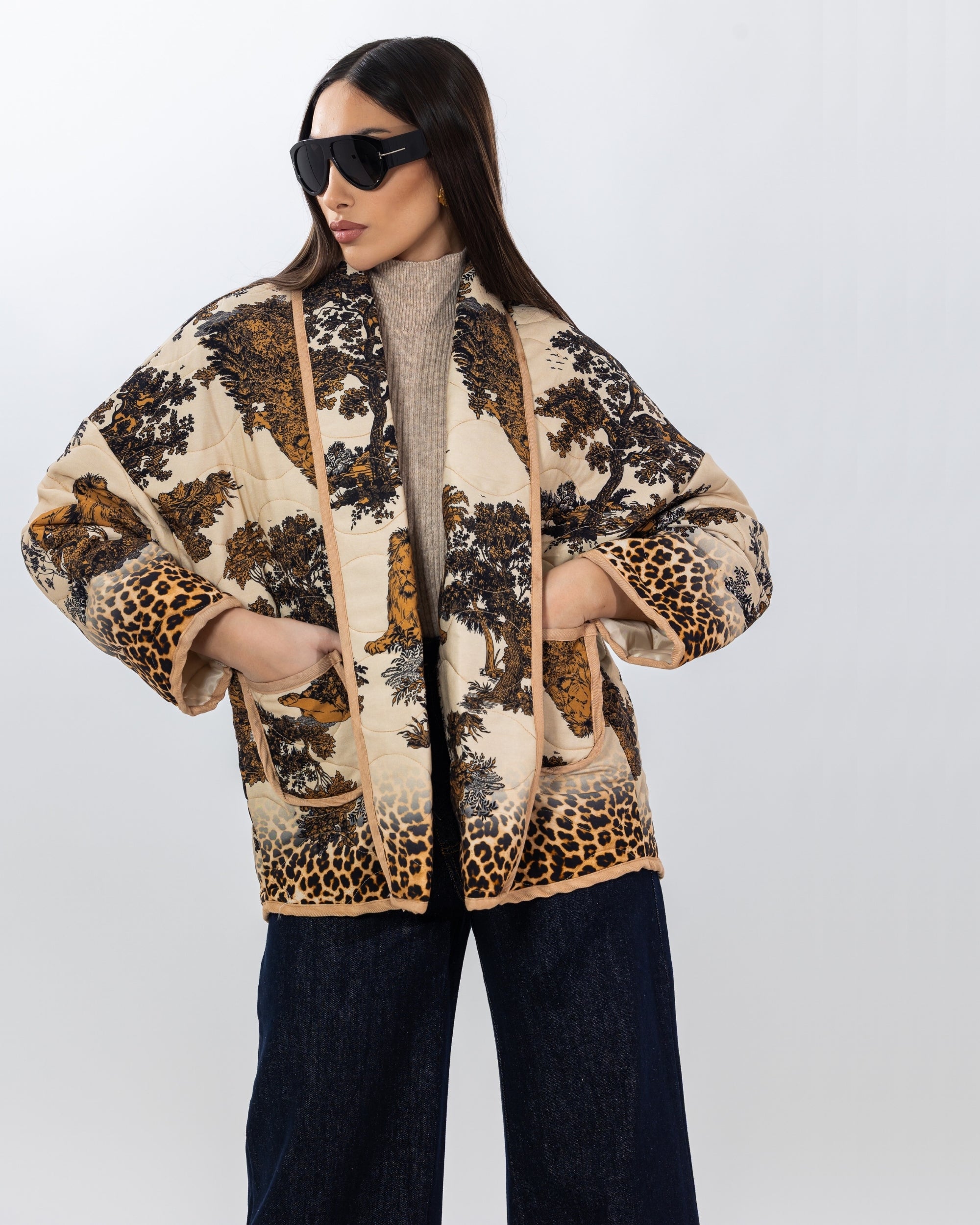 JUNGLE - GIACCA OVERSIZE TRAPUNTATA