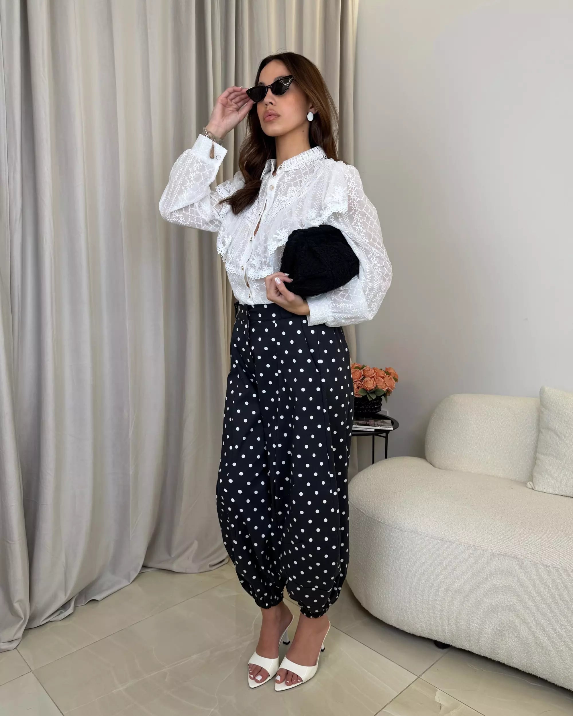 MADEMOISELLE- PANTALONI A POIS