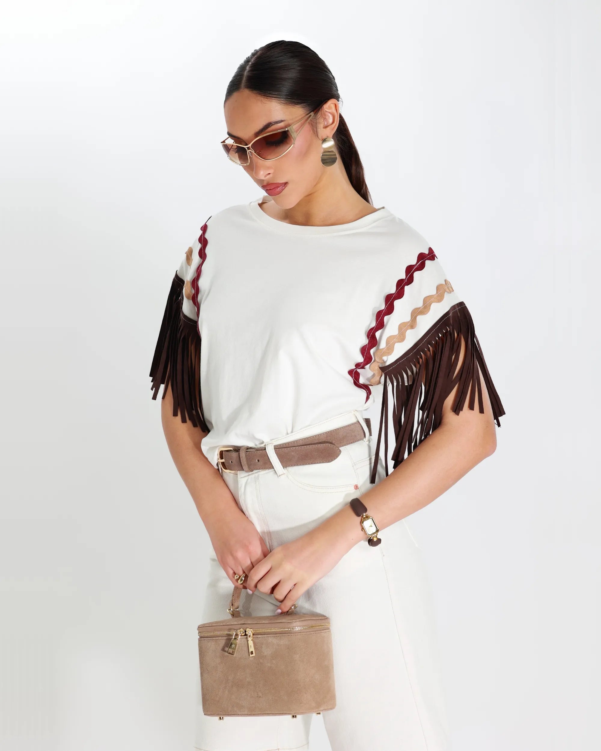 SPIRIT- MAGLIA CON FRANGE