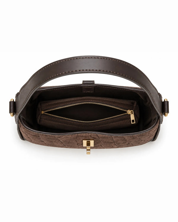 VIRGINIA CROCO SUEDE SMALL