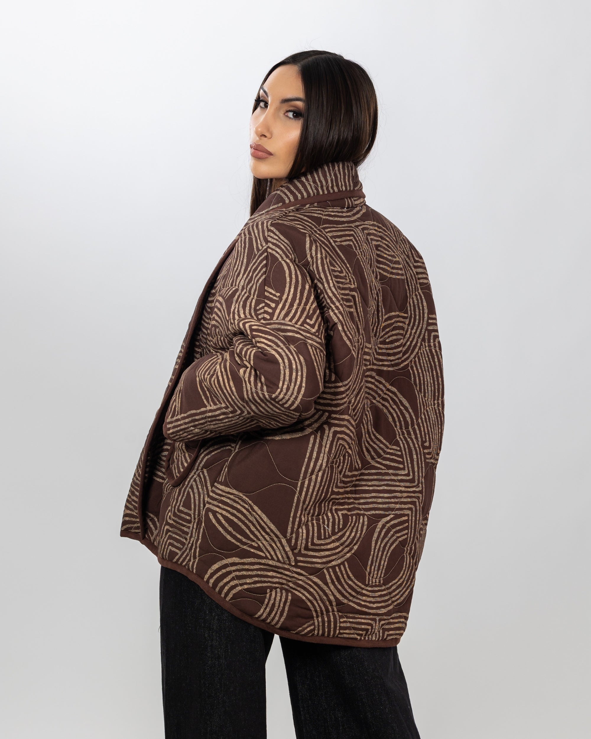 STRIPES - GIACCA OVERSIZE TRAPUNTATA