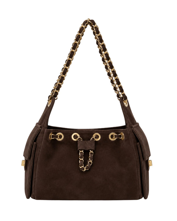 AUDREY SUEDE DARK CHOCOLATE