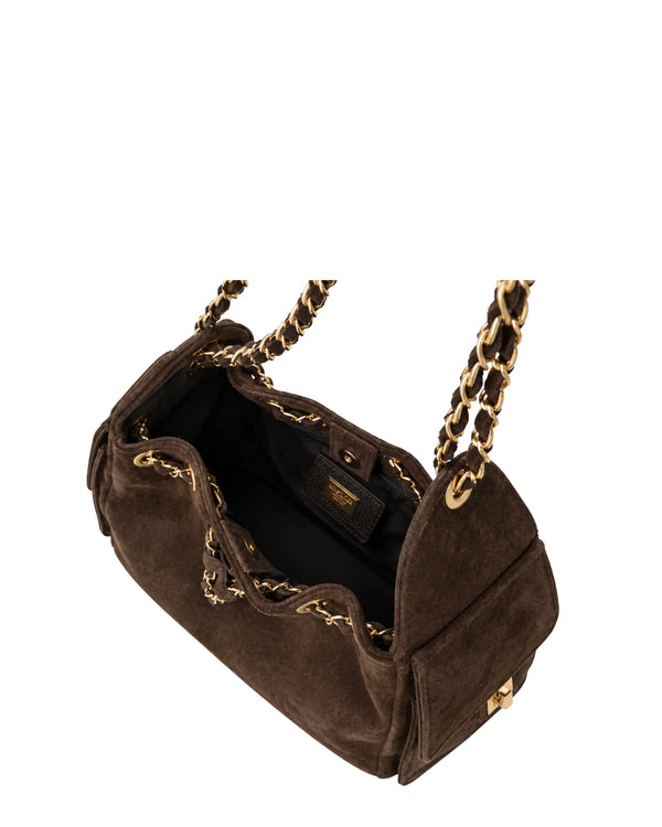 AUDREY SUEDE DARK CHOCOLATE