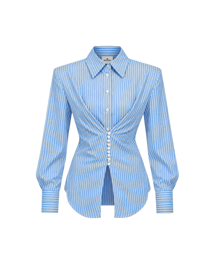 CAMICIA A CORSETTO RIGATA