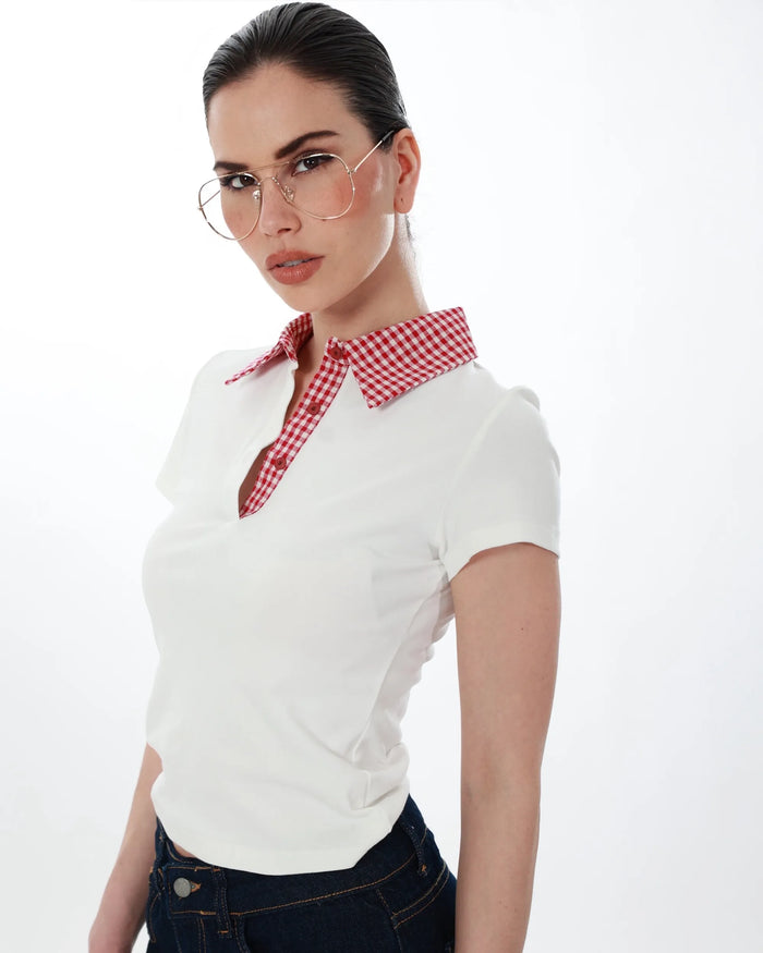 CLARA - POLO A QUADRETTI