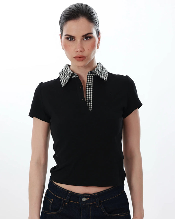 CLARA - POLO A QUADRETTI