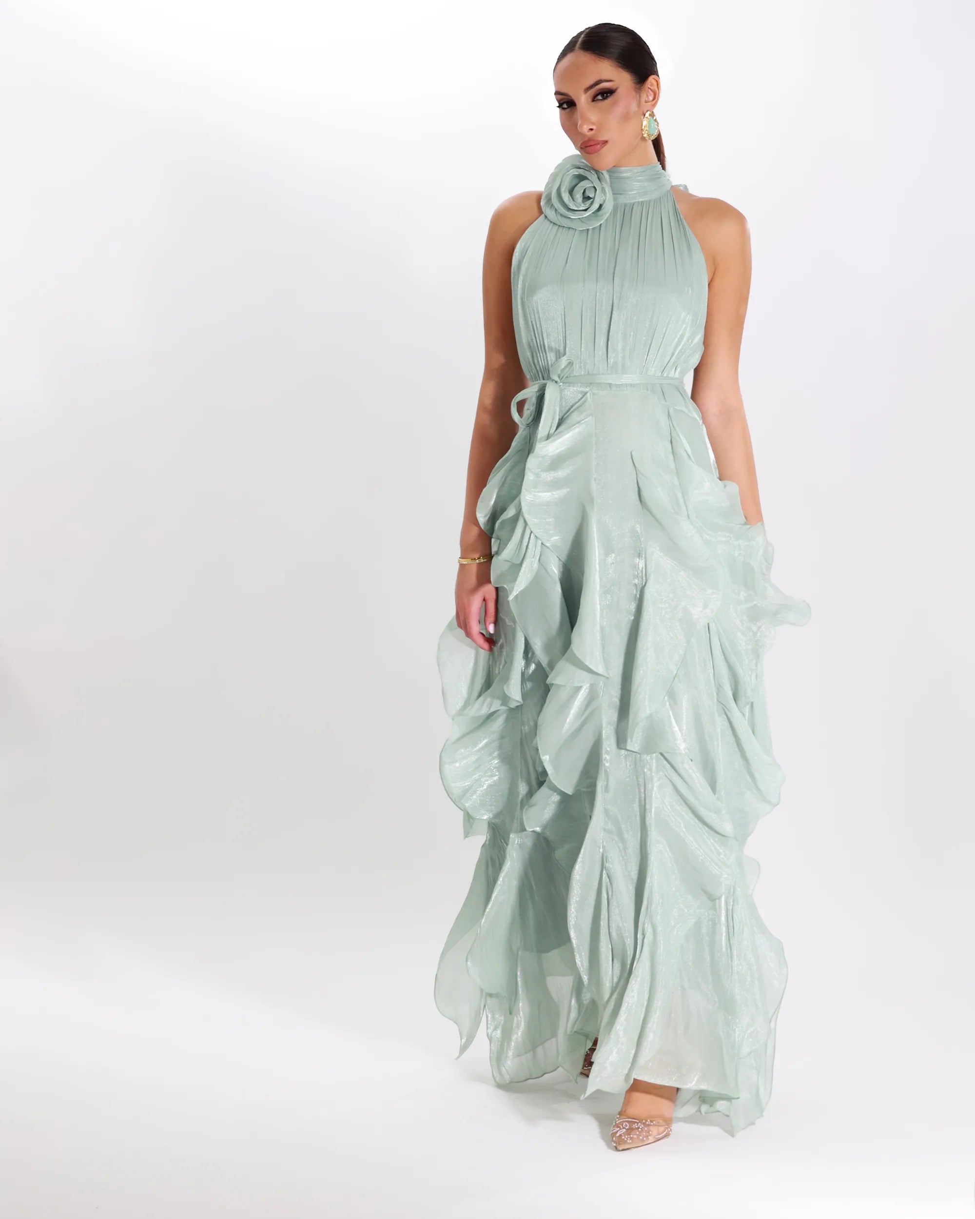 CLOE- ABITO SMANICATO IN CHIFFON
