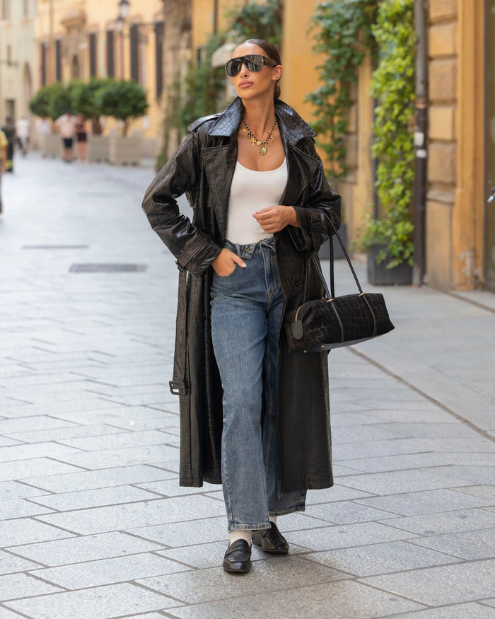 CROCODILE- TRENCH LUNGO COCCO