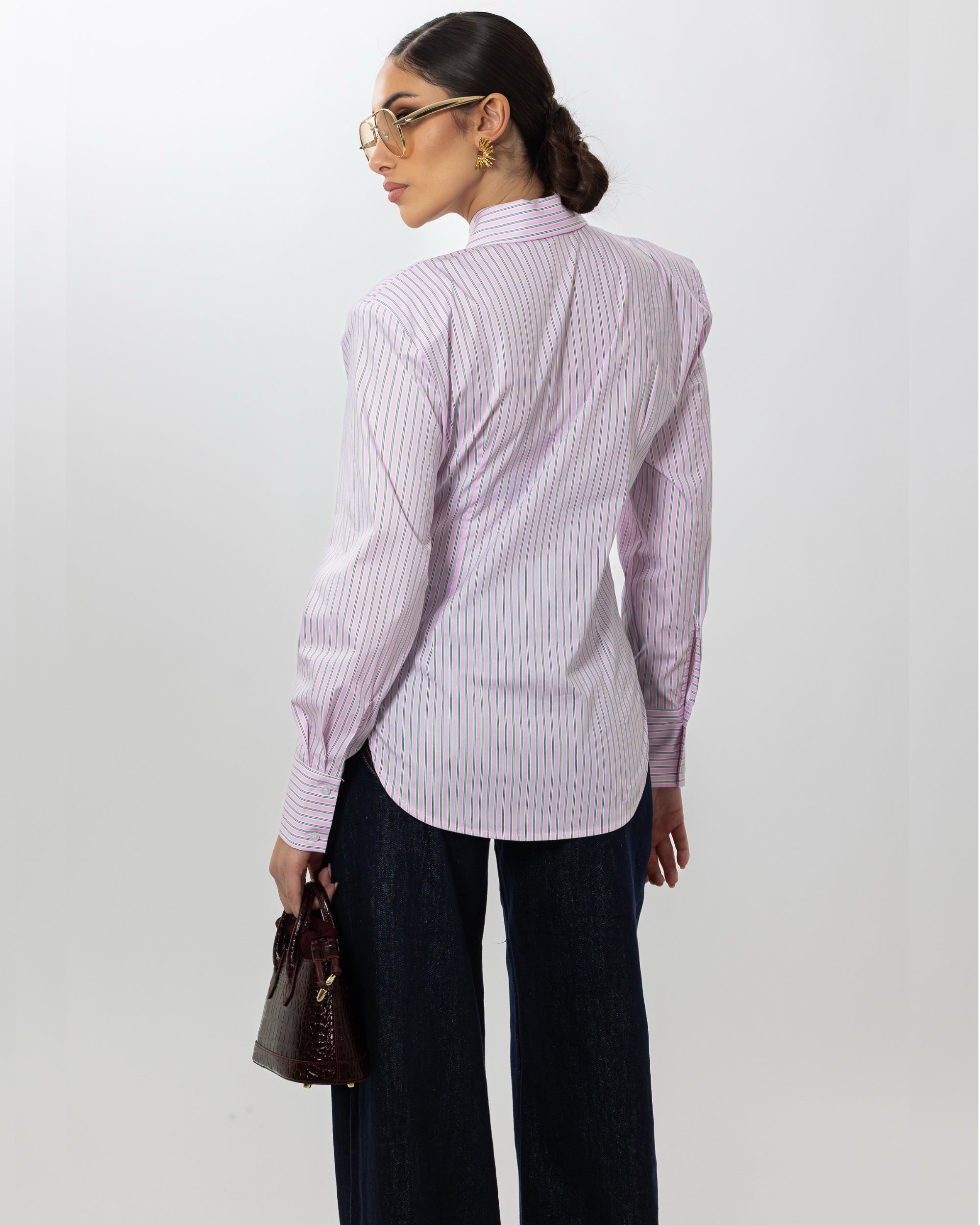 CAMICIA A CORSETTO RIGATA