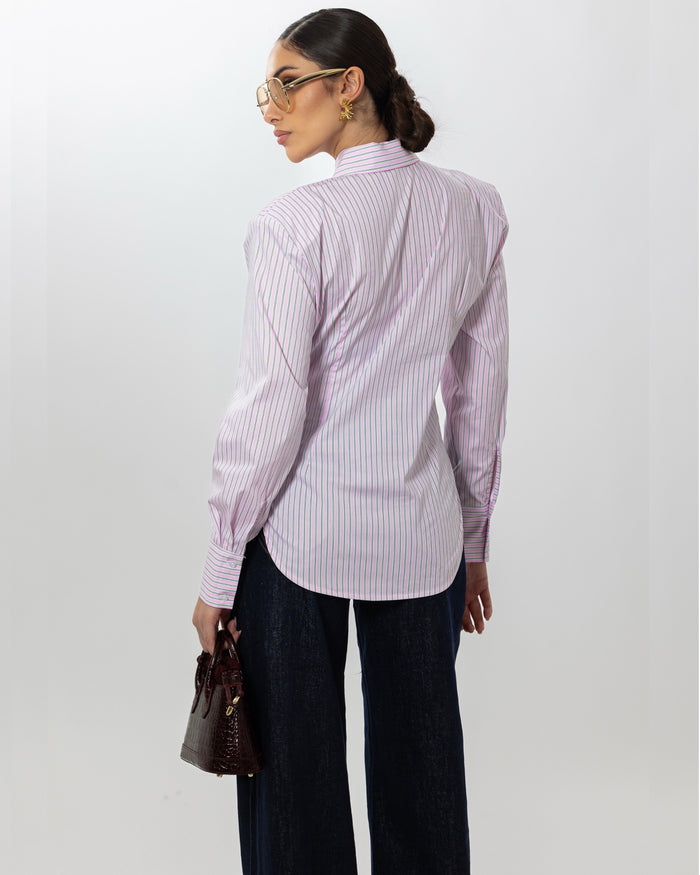 CAMICIA A CORSETTO RIGATA