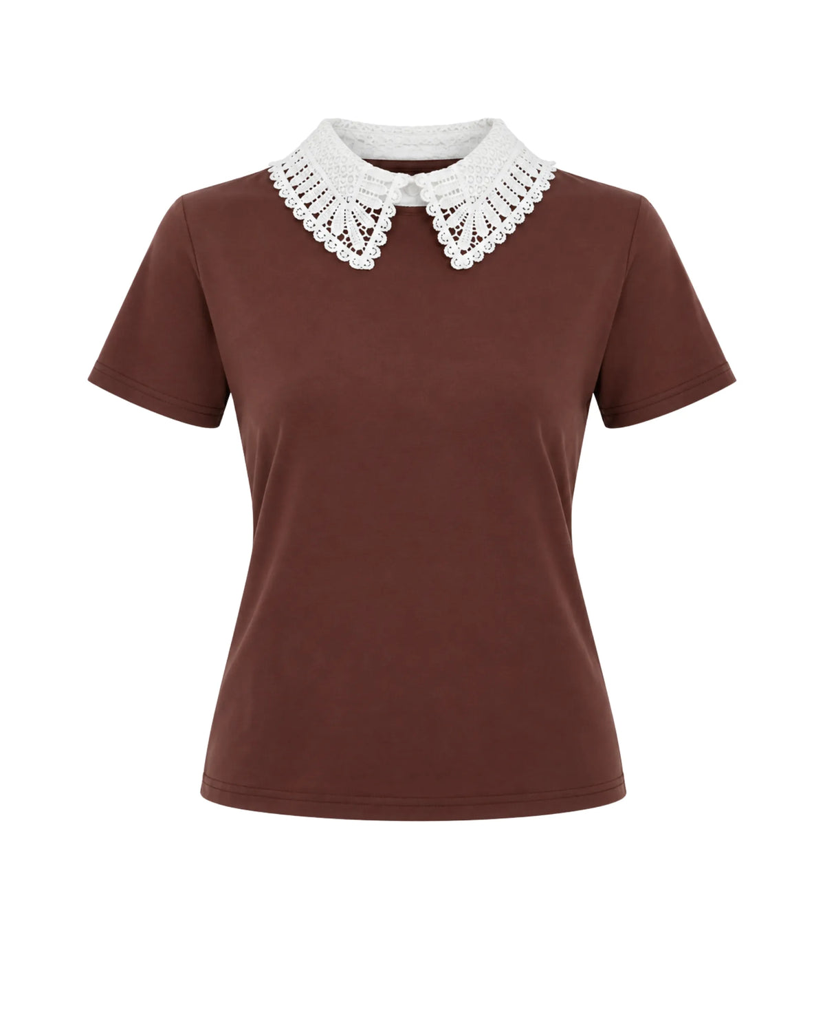 DALIA - POLO CON COLLETTO IN PIZZO