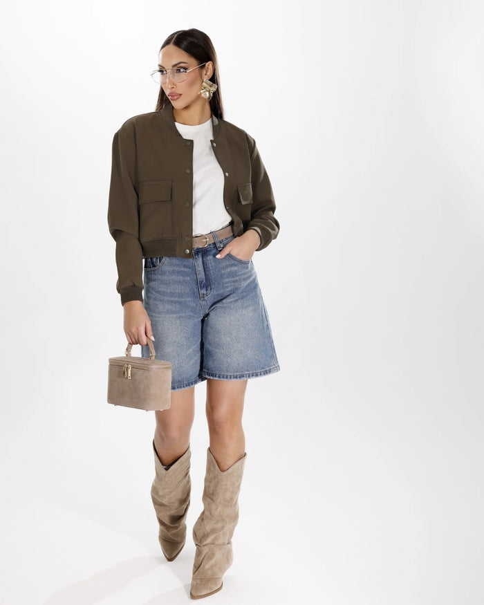 ELLI - JEANS BERMUDA TASCA CUORE