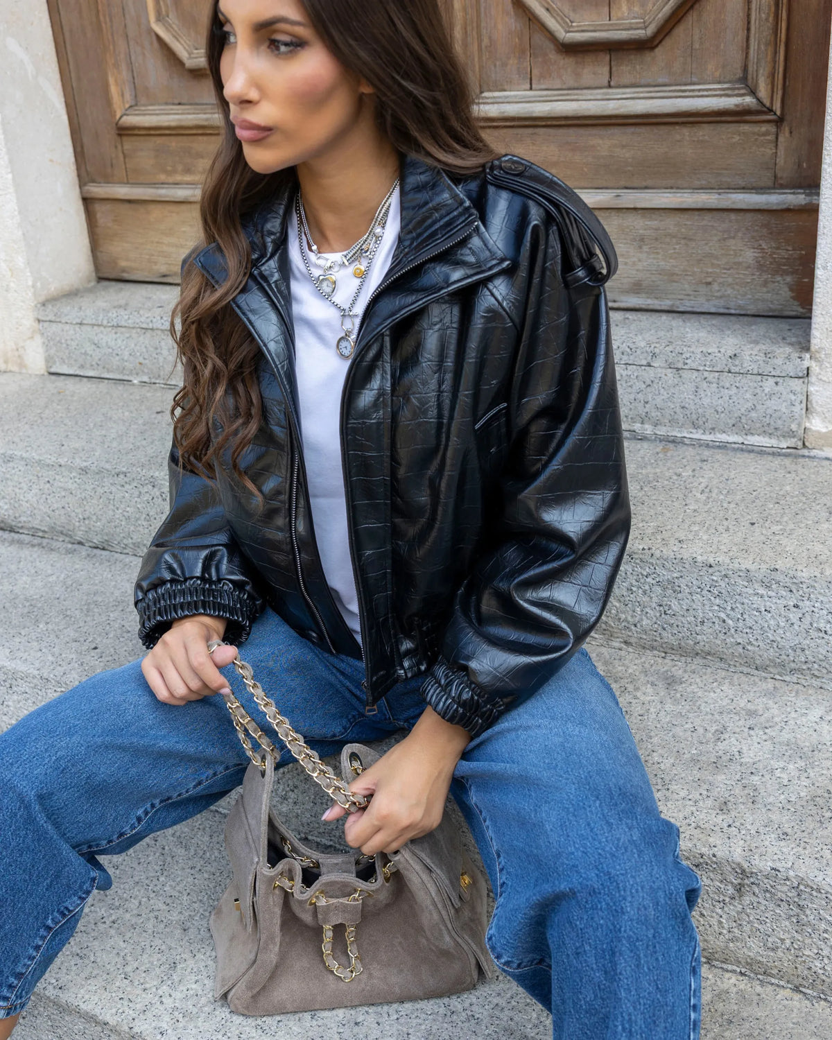 ICON- BOMBER COCCO ECOPELLE