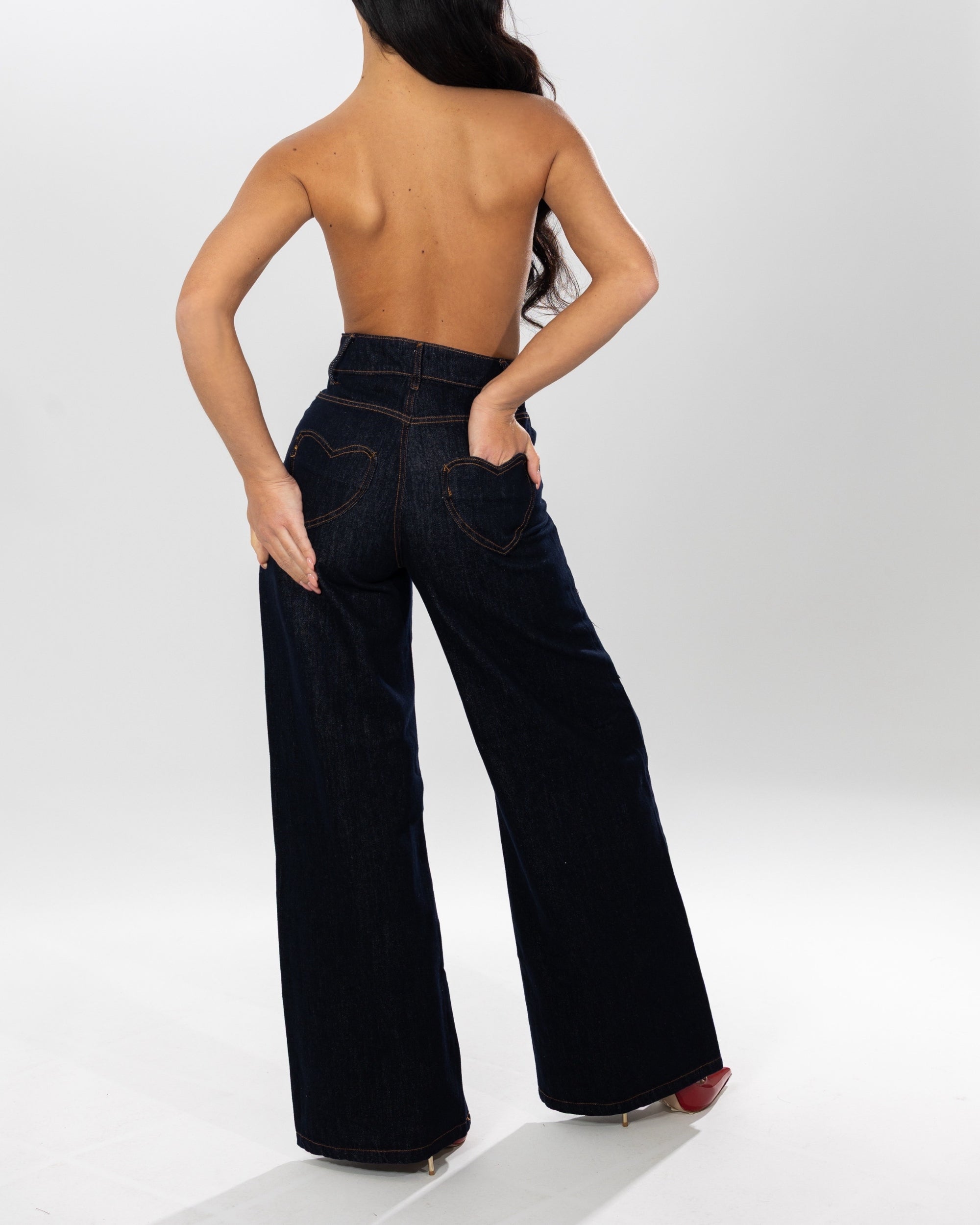 ELLI - JEANS PALAZZO TASCA CUORE