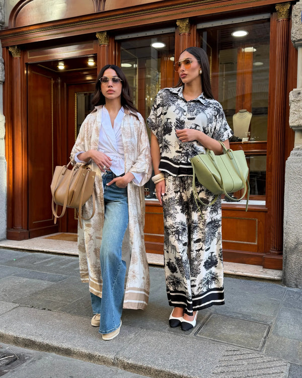 PREMIERE SAINT TROPEZ - PANTALONE MISTO SETA