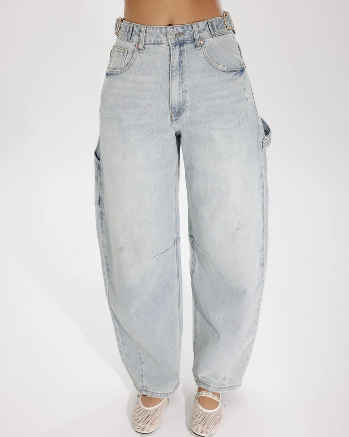 LORY - JEANS BALLOON CON FIBBIE
