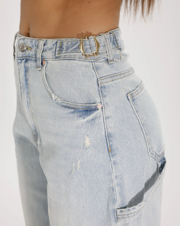 LORY - JEANS BALLOON CON FIBBIE