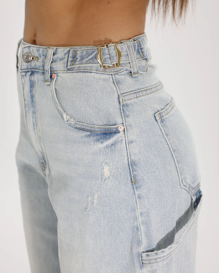 LORY - JEANS BALLOON CON FIBBIE