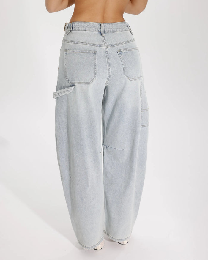 LORY - JEANS BALLOON CON FIBBIE