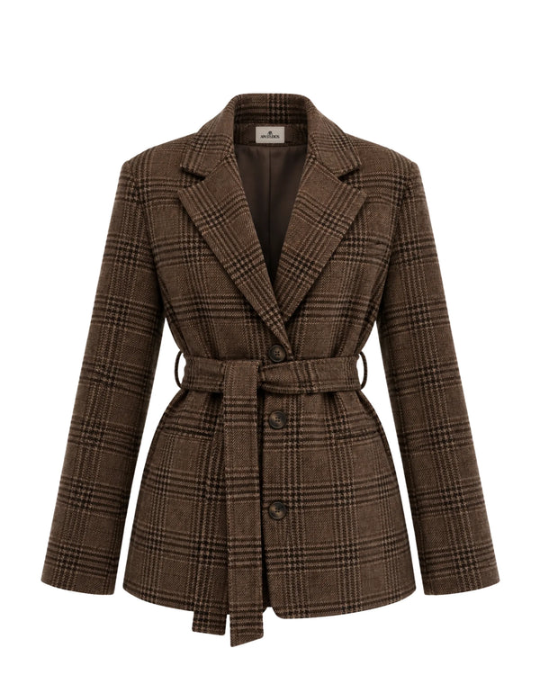 LUXE'- GIACCA CAPPOTTO TARTAN