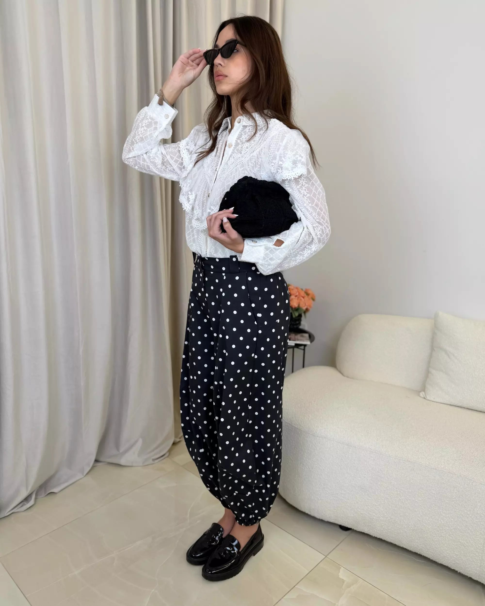 MADEMOISELLE- PANTALONI A POIS