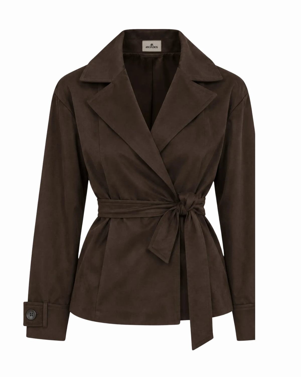 NUANCE- GIACCA SUEDE CON CINTURA