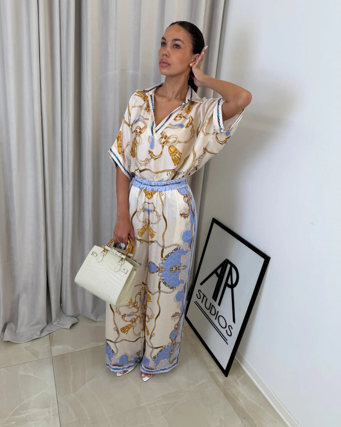 PREMIERE MARBELLA - PANTALONE MISTO SETA