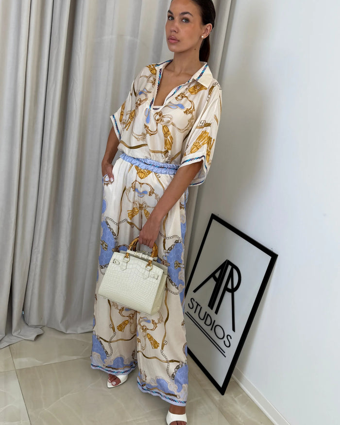 PREMIERE MARBELLA - PANTALONE MISTO SETA