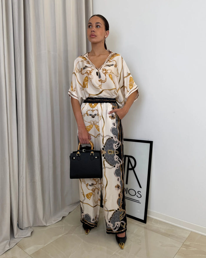 PREMIERE MARBELLA - PANTALONE MISTO SETA