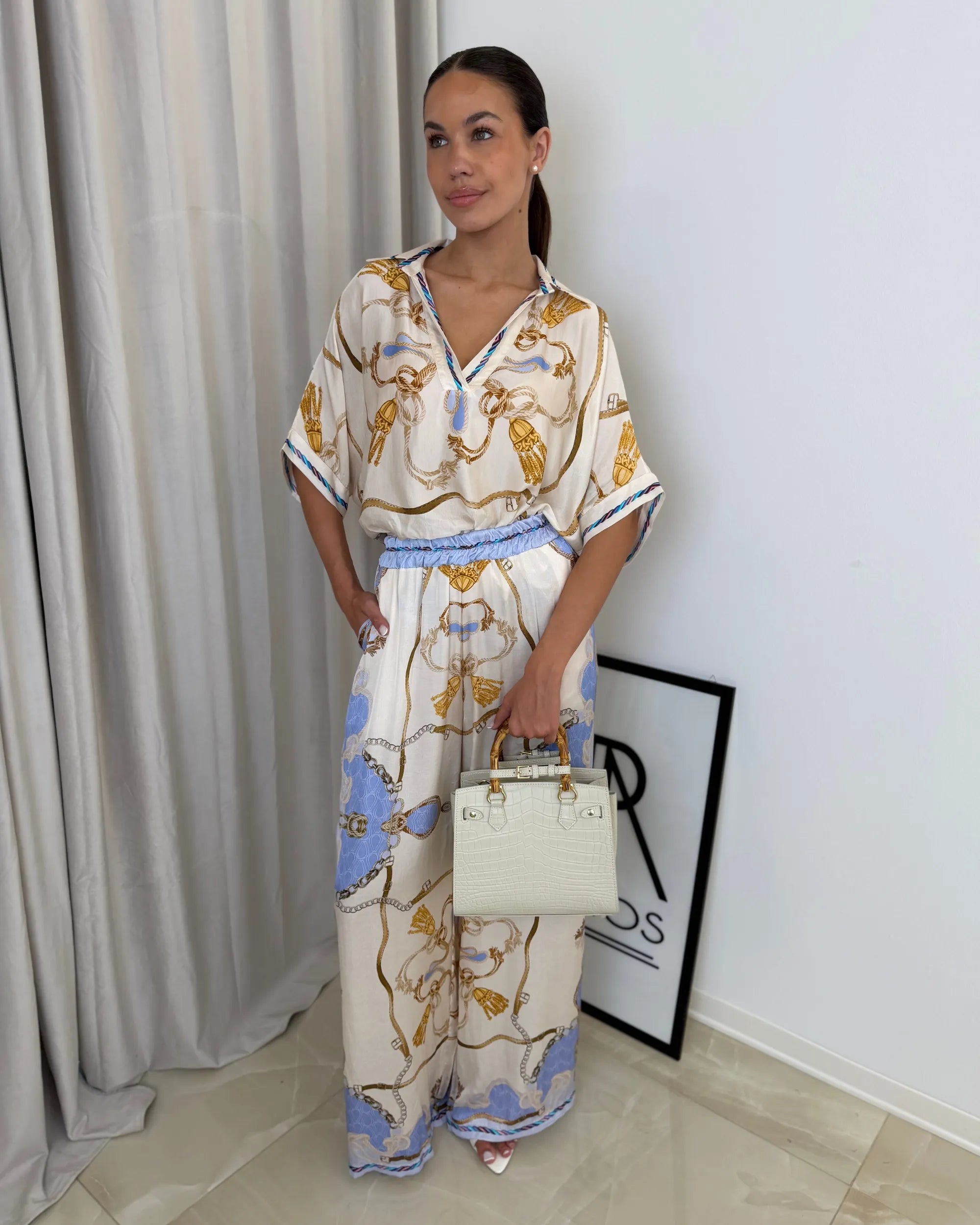 PREMIERE MARBELLA - PANTALONE MISTO SETA
