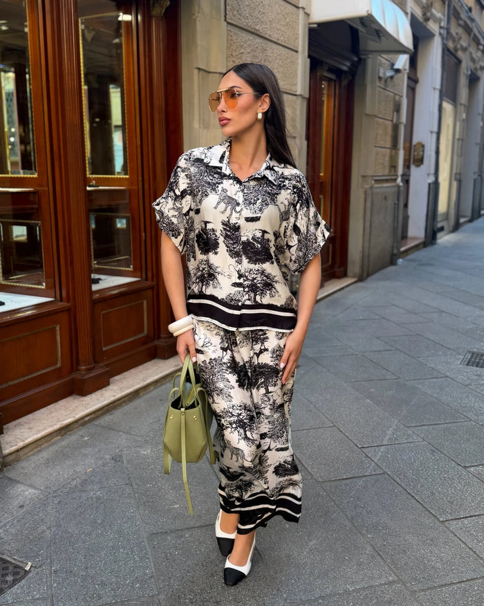 PREMIERE SAINT TROPEZ - PANTALONE MISTO SETA