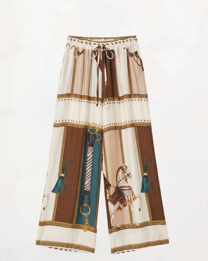 PREMIERE VIENNA- PANTALONE MISTO SETA