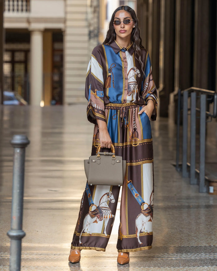PREMIERE VIENNA- PANTALONE MISTO SETA