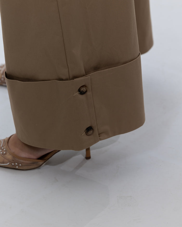 PANTALONE SAFARI PALAZZO CON RISVOLTO