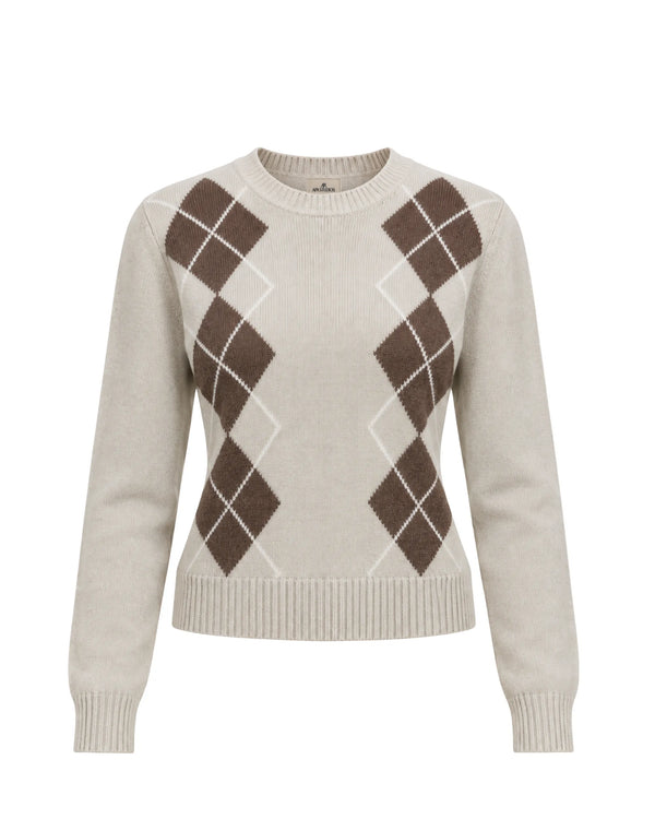ROYAL RHOMBE - PULLOVER MISTO LANA/CASHEMERE