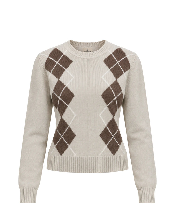 ROYAL RHOMBE - PULLOVER MISTO LANA/CASHEMERE