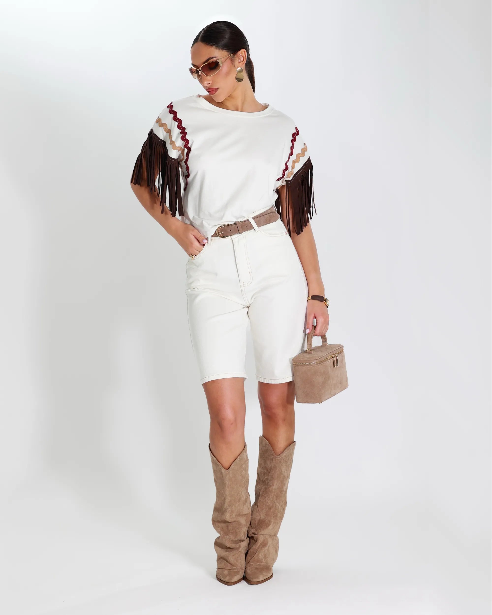 SPIRIT- MAGLIA CON FRANGE