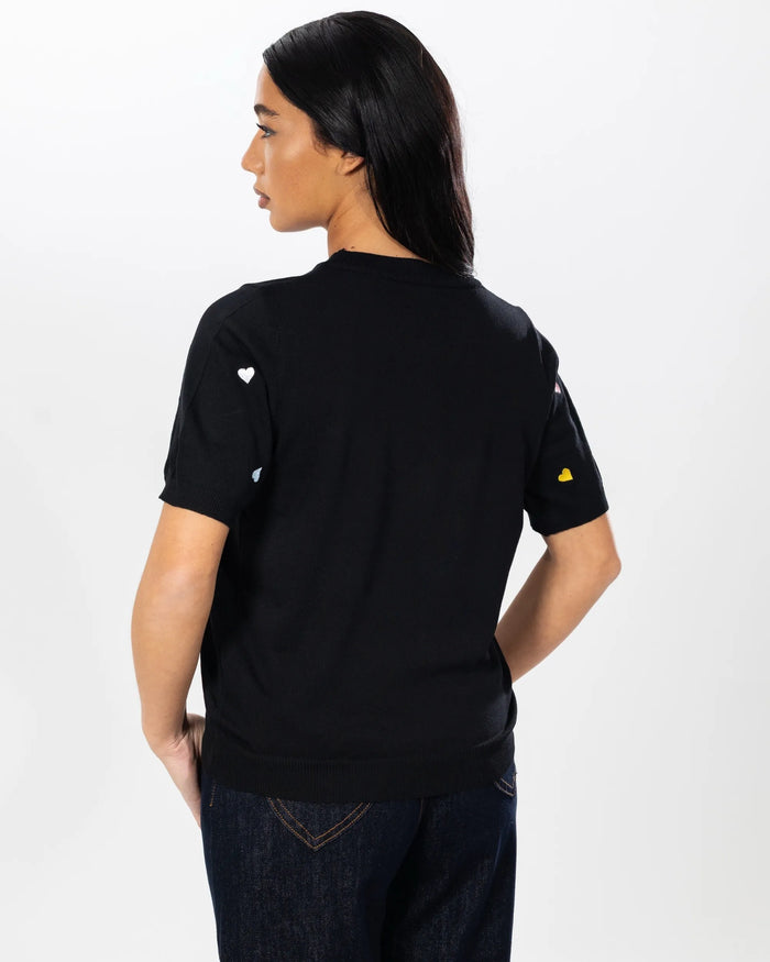 T-SHIRT SOTTILE CON CUORICINI