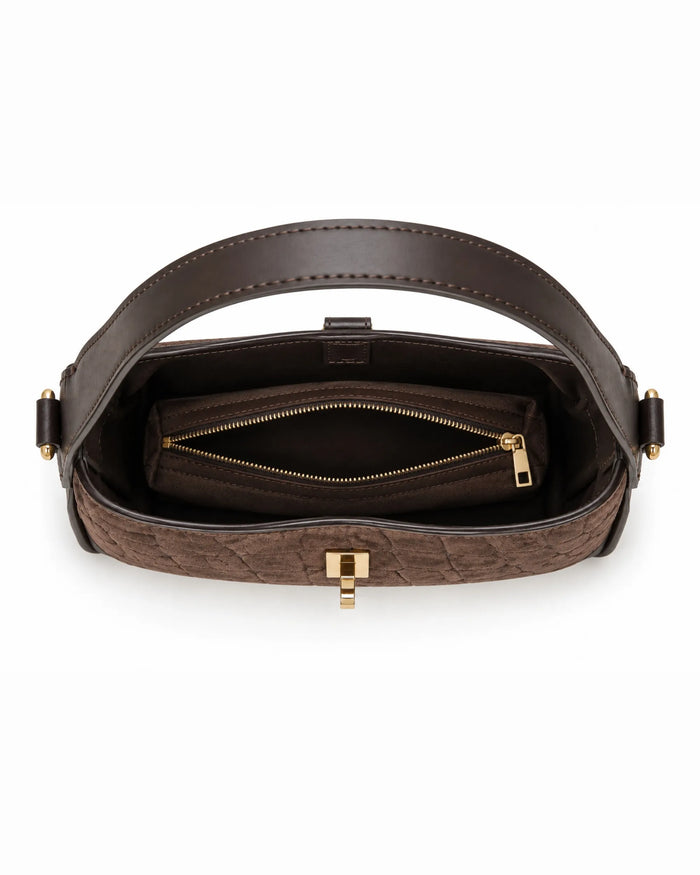 VIRGINIA CROCO SUEDE SMALL