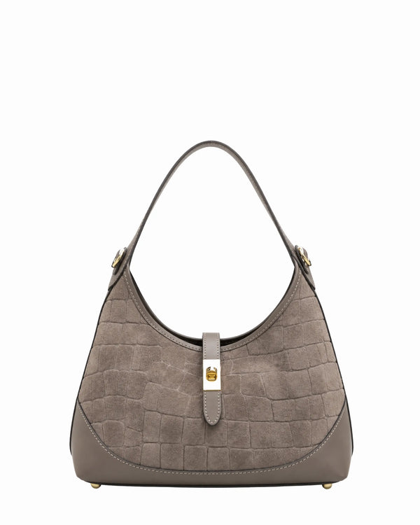 VIRGINIA CROCO SUEDE SMALL