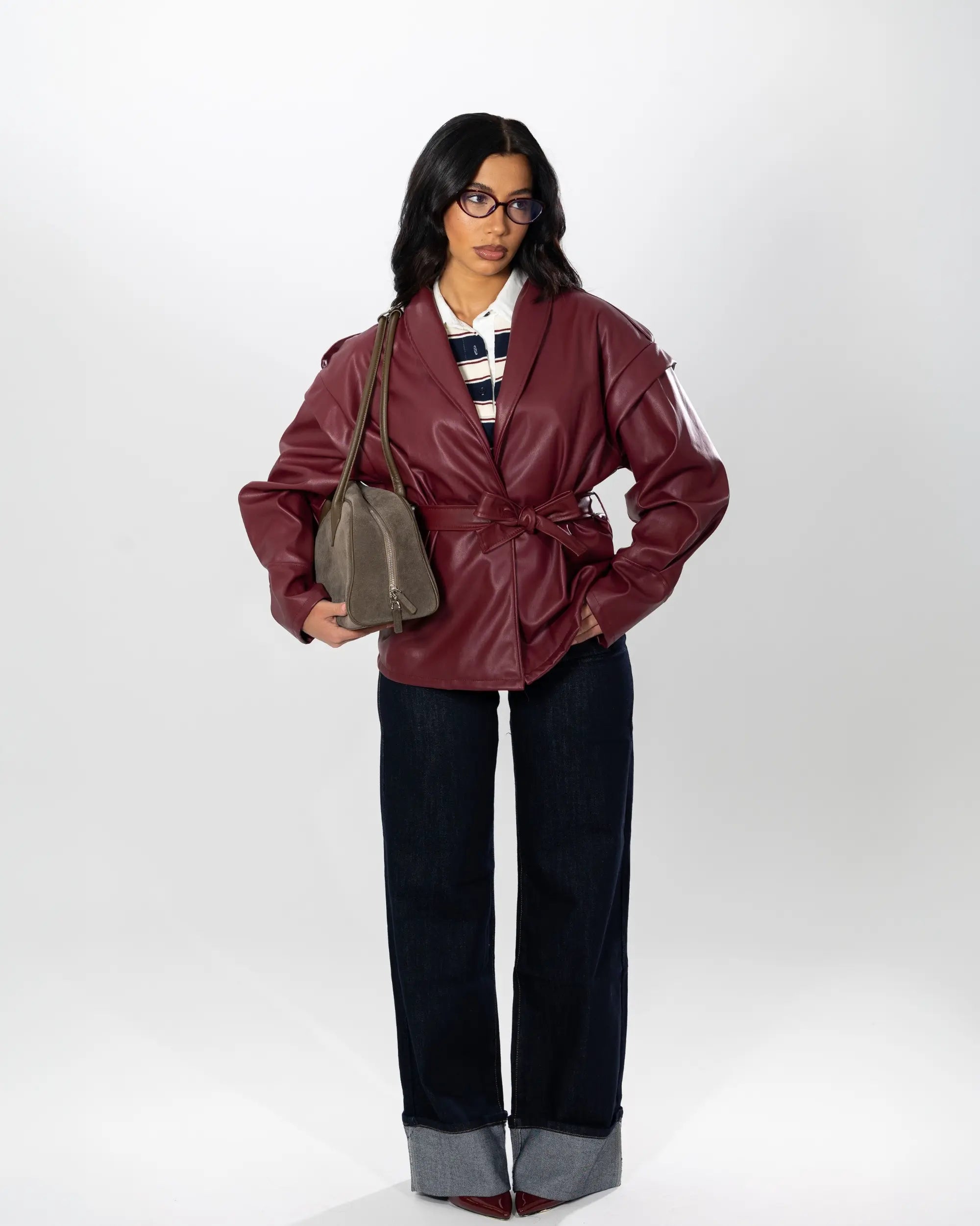 ESTER - GIACCA ECOPELLE CON CINTURA